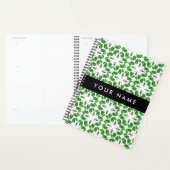Bladpatroon, Groene Bladeren, Uw Naam Planner (Display)