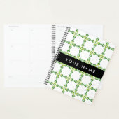 Bladpatroon, Groene Bladeren, Uw Naam Planner (Display)