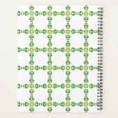 Bladpatroon, Groene Bladeren, Uw Naam Planner (Achterkant)