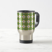 Bladpatroon, Groene Bladeren, Uw Naam Reisbeker (Voorkant rechts)