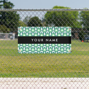 Bladpatroon, Groene Bladeren, Uw Naam Spandoek
