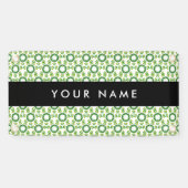 Bladpatroon, Groene Bladeren, Uw Naam Spandoek (Horizontaal)