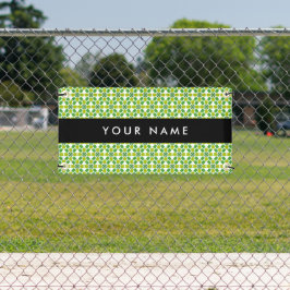 Bladpatroon, Groene Bladeren, Uw Naam Spandoek