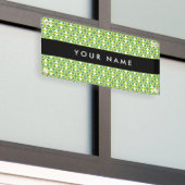 Bladpatroon, Groene Bladeren, Uw Naam Spandoek (Buitenkant Gebouw)
