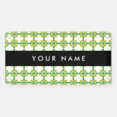 Bladpatroon, groene bladeren, uw naam spandoek (Horizontaal)