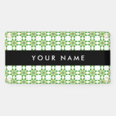 Bladpatroon, Groene Bladeren, Uw Naam Spandoek (Horizontaal)