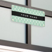 Bladpatroon, Groene Bladeren, Uw Naam Spandoek (Buitenkant Gebouw)