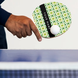Bladpatroon, Groene Bladeren, Uw Naam Tafeltennisbatje