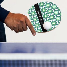 Bladpatroon, Groene Bladeren, Uw Naam Tafeltennisbatje
