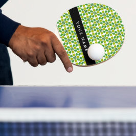 Bladpatroon, Groene Bladeren, Uw Naam Tafeltennisbatje
