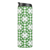 Bladpatroon, Groene Bladeren, Uw Naam Thermosbeker (Geroteerd rechts)