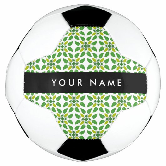 Bladpatroon, Groene Bladeren, Uw Naam Voetbal (Voorkant)