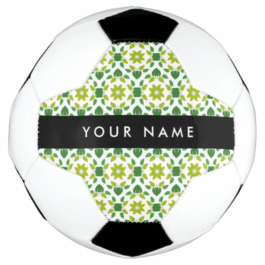 Bladpatroon, Groene Bladeren, Uw Naam Voetbal (Voorkant)