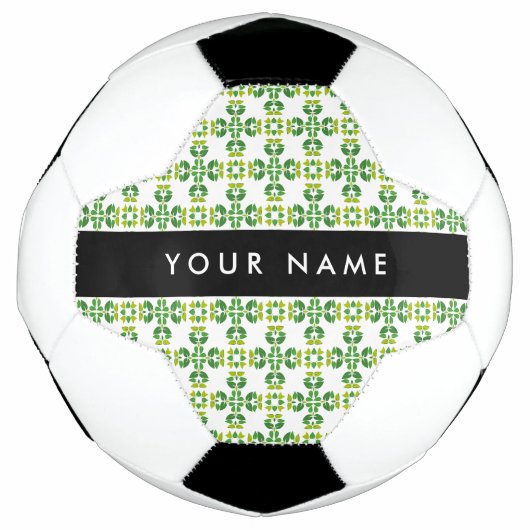 Bladpatroon, Groene Bladeren, Uw Naam Voetbal (Voorkant)