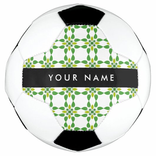 Bladpatroon, Groene Bladeren, Uw Naam Voetbal (Voorkant)