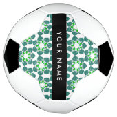 Bladpatroon, Groene Bladeren, Uw Naam Voetbal (Gedraaid)