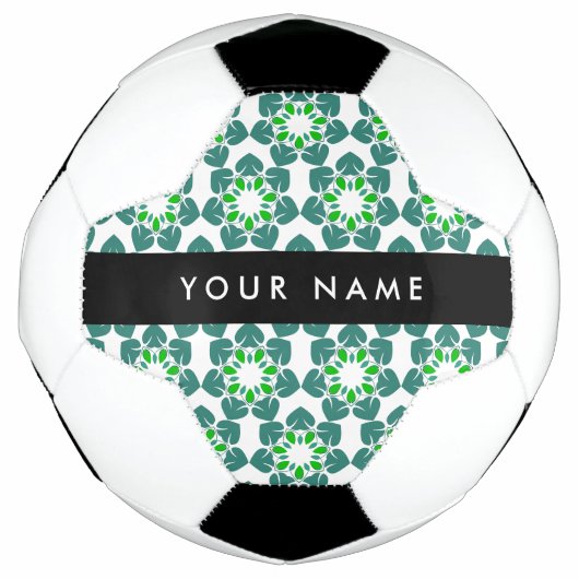 Bladpatroon, Groene Bladeren, Uw Naam Voetbal (Voorkant)