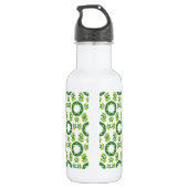 Bladpatroon, Groene Bladeren, Uw Naam Waterfles (Achterkant)