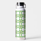 Bladpatroon, Groene Bladeren, Uw Naam Waterfles (Achterkant)