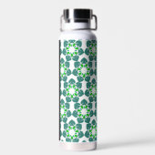Bladpatroon, Groene Bladeren, Uw Naam Waterfles (Achterkant)