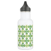 Bladpatroon, Groene Bladeren, Uw Naam Waterfles (Links)