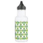 Bladpatroon, Groene Bladeren, Uw Naam Waterfles (Rechts)