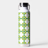 Bladpatroon, Groene Bladeren, Uw Naam Waterfles (Voorkant)