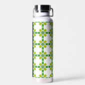 Bladpatroon, Groene Bladeren, Uw Naam Waterfles (Achterkant)
