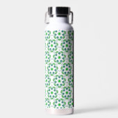 Bladpatroon, Groene Bladeren, Uw Naam Waterfles (Voorkant)