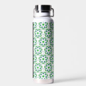 Bladpatroon, Groene Bladeren, Uw Naam Waterfles (Achterkant)