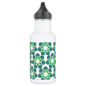Bladpatroon, Groene Bladeren, Uw Naam Waterfles (Rechts)