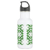 Bladpatroon, Groene Bladeren, Uw Naam Waterfles (Achterkant)