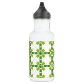 Bladpatroon, Groene Bladeren, Uw Naam Waterfles (Rechts)