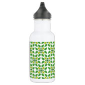 Bladpatroon, groene bladeren, uw naam waterfles (Rechts)