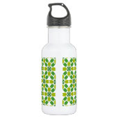 Bladpatroon, Groene Bladeren, Uw Naam Waterfles (Achterkant)