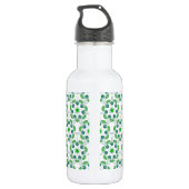 Bladpatroon, Groene Bladeren, Uw Naam Waterfles (Achterkant)