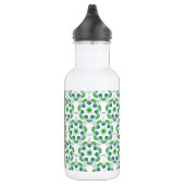 Bladpatroon, Groene Bladeren, Uw Naam Waterfles (Rechts)