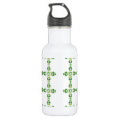 Bladpatroon, Groene Bladeren, Uw Naam Waterfles (Achterkant)