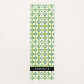 Bladpatroon, Groene Bladeren, Uw Naam Yogamat (Voorkant)