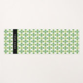 Bladpatroon, Groene Bladeren, Uw Naam Yogamat (Voorkant (horizontaal))