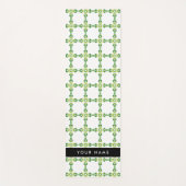 Bladpatroon, Groene Bladeren, Uw Naam Yogamat (Voorkant)