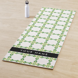 Bladpatroon, Groene Bladeren, Uw Naam Yogamat