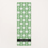 Bladpatroon, Groene Bladeren, Uw Naam Yogamat (Voorkant)