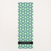 Bladpatroon, Groene Bladeren, Uw Naam Yogamat (Voorkant)