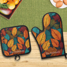 Bladpatroon herfstkleuren rustieke herfstbladeren