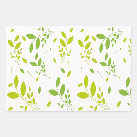 bladpatroon inpakpapier vel (Voorkant 3)