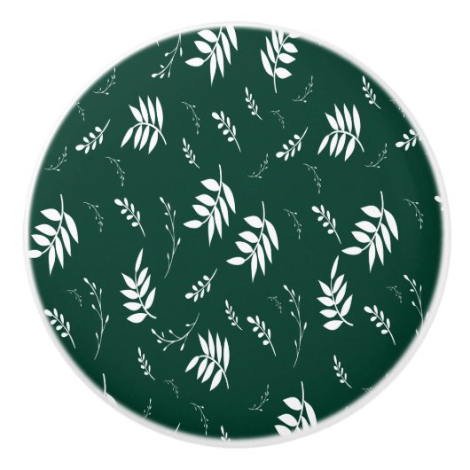 bladpatroon keramische knop (Voorkant)