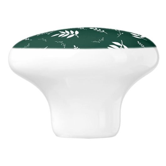 bladpatroon keramische knop (Zijkant)