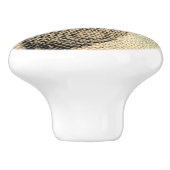 bladpatroon keramische trek knop (Zijkant)