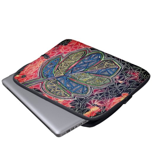 Bladpatroon Laptop Sleeve (Voorkant onderkant)